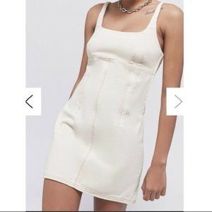 Mini White Denim Dress